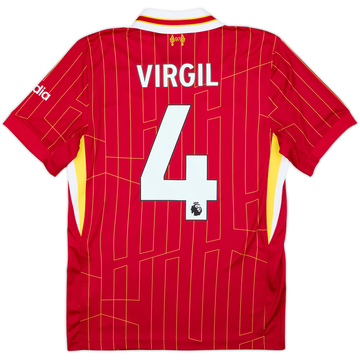 2024-25 Liverpool Home Shirt Virgil #4 - 9/10 - (S)