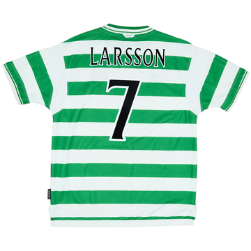 1999-01 Celtic Home Shirt Larsson #7 - 8/10 - (XL)