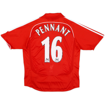 Camiseta de local del Liverpool 2006-08 Pennant #16 - 5/10 - (13-14 Años)