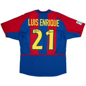 2002-03 Barcelona Home Shirt Luis Enrique #21 - 9/10 - (M)