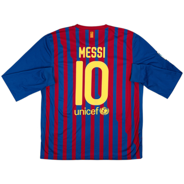 2011-12 Barcelona Home L/S Shirt Messi #10 - 9/10 - (XL)