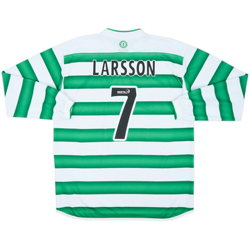 2003-04 Celtic Home L/S Shirt Larsson #7 - 7/10 - (L)