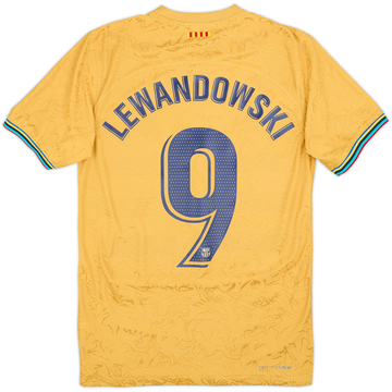 2022-23 Barcelona Authentic Away Shirt Lewandowski #9 - 10/10 - (S)