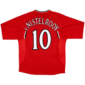 2000-02 Manchester United Home L/S Shirt V.Nistelrooy #10 - 8/10 - (XL)