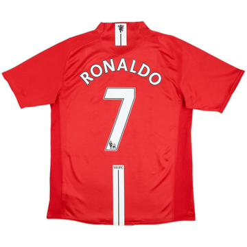 2007-09 Manchester United Home Shirt Ronaldo #7 - 9/10 - (M)