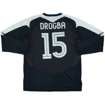 2004-05 Chelsea Away L/S Shirt Drogba #15 - 9/10 - (XL)