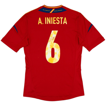 2011-12 Spain Home Shirt A.Iniesta #6 - 5/10 - (S)
