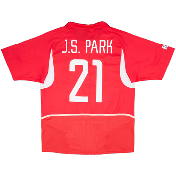 2002-03 South Korea Home Shirt J.S.Park #21 - 10/10 - (XL)
