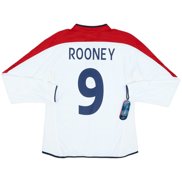 2003-05 England Home L/S Shirt Rooney #9 (Women's L)