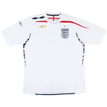 2007-09 England Home Shirt - 5/10 - (XL)