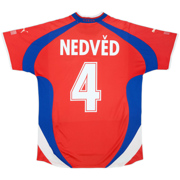 2000-02 Czech Republic Home Shirt Nedved #4 - 5/10 - (L)