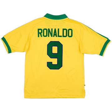 1997-98 Brazil Home Shirt Ronaldo #9 - 8/10 - (M)