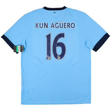2014-15 Manchester City Authentic Home Shirt Kun Aguero #16 (XL)