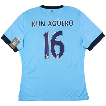 2014-15 Manchester City Authentic Home Shirt Kun Aguero #16 (XL)