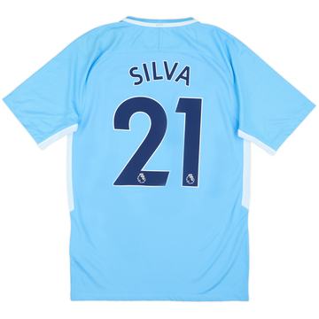 2017-18 Manchester City Home Shirt Silva #21 (S)
