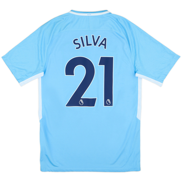 2017-18 Manchester City Home Shirt Silva #21 (S)