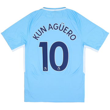 2017-18 Manchester City Home Shirt Kun Aguero #10 (S)