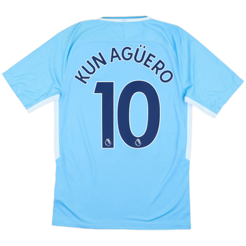 2017-18 Manchester City Home Shirt Kun Aguero #10 (S)