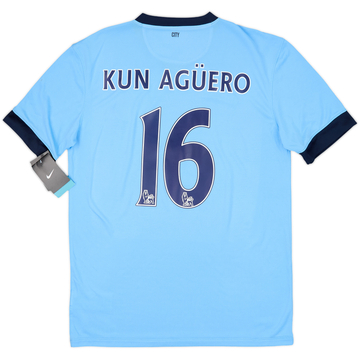 2014-15 Manchester City Home Shirt Kun Aguero #16 (M)