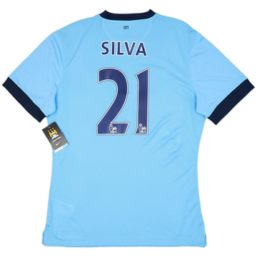 2014-15 Manchester City Authentic Home Shirt Silva #21 (XL)