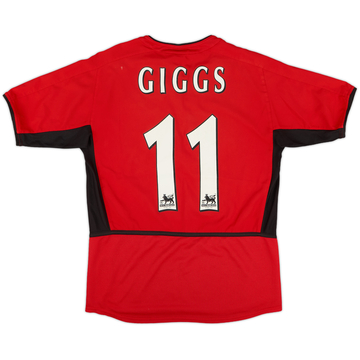 2002-04 Manchester United Home Shirt Giggs #11 - 6/10 - (L.Boys)