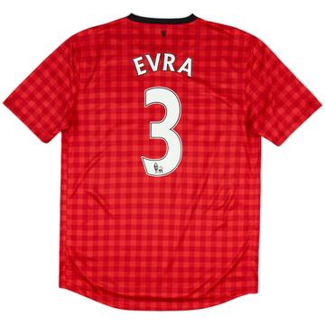 2012-13 Manchester United Home Shirt Evra #3 - 9/10 - (M)