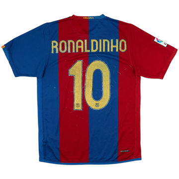 2006-07 Barcelona Home Shirt Ronaldinho #10 - 5/10 - (M)
