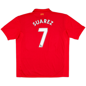 2012-13 Liverpool Home Shirt Suarez #7 - 8/10 - (XXL)