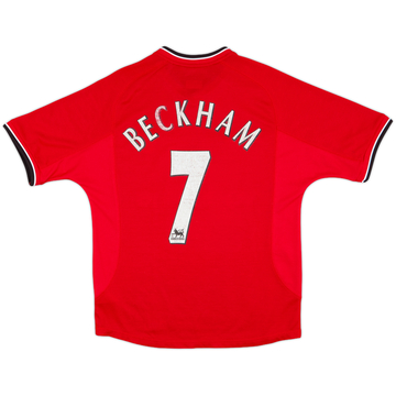 2000-02 Manchester United Home Shirt Beckham #7 - 5/10 - (Y)