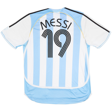 2005-07 Argentina Home Shirt Messi #19 - 5/10 - (XL)