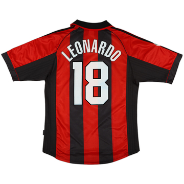 1998-00 AC Milan Home Shirt Leonardo #18 - 9/10 - (M)