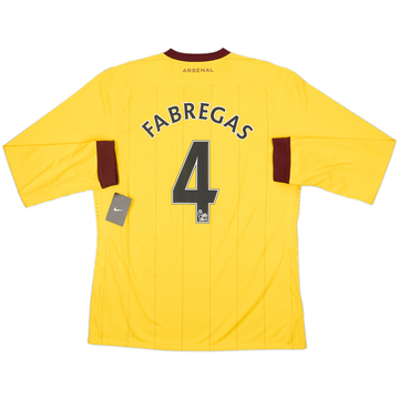 2010-13 Arsenal Player Issue Away L/S Shirt Fabregas #4 (XL)