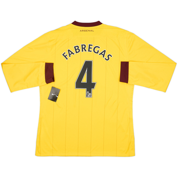 2010-13 Arsenal Player Issue Away L/S Shirt Fabregas #4 (XL)