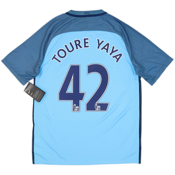 2016-17 Manchester City Home Shirt Toure Yaya #42 (M)