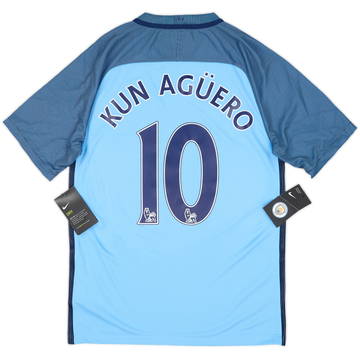 2016-17 Manchester City Home Shirt Kun Aguero #10 (S)