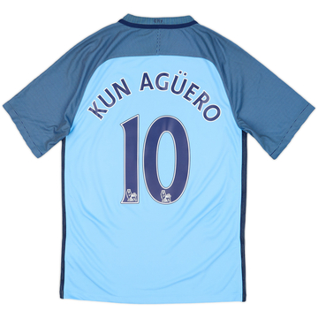 2016-17 Manchester City Home Shirt Kun Aguero #10 (S)