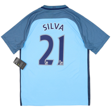 2016-17 Manchester City Home Shirt Silva #21 (M)