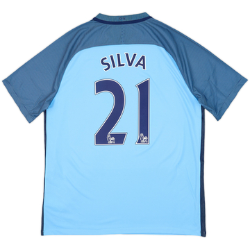 2016-17 Manchester City Home Shirt Silva #21 (L)