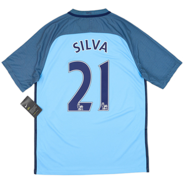 2016-17 Manchester City Home Shirt Silva #21 (M)