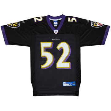 2005-06 Baltimore Ravens R.Lewis #52 Reebok On Field Alternate Jersey - 7/10 - (S)