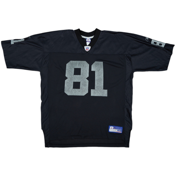 2002-03 Oakland Raiders T.Brown #81 Reebok On Field Home Jersey - 5/10 - (XL)