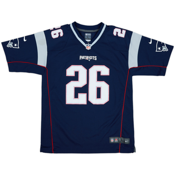 2018-19 New England Patriots Michel #26 Nike Game Home Jersey - 6/10 - (L.Boys)