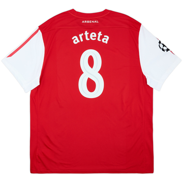 2011-12 Arsenal Home Shirt Arteta #8 - 9/10 - (XXL)
