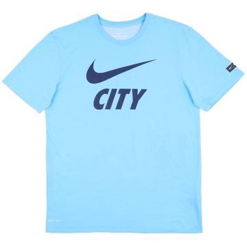 2018-19 Manchester City Nike Cotton Tee - 7/10 - (L)