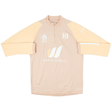 2023-24 Fulham Player Issue adidas 1/4 Zip Sweat Top #27 - 8/10 - (M)