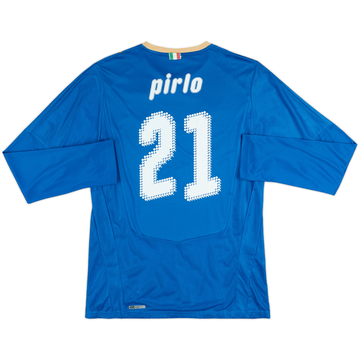 2007-08 Italy Player Issue Home L/S Shirt Pirlo #21 - 8/10 - (M)