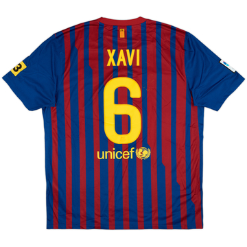 2011-12 Barcelona Home Shirt Xavi #6 - 5/10 - (XL)