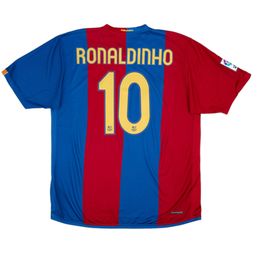 2006-07 Barcelona Home Shirt Ronaldinho #10 - 9/10 - (XL)