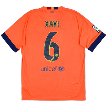2014-15 Barcelona Away Shirt Xavi #6 - 6/10 - (L)