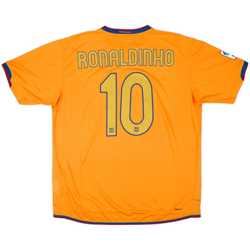 2006-08 Barcelona Away Shirt Ronaldinho #10 - 9/10 - (XL)